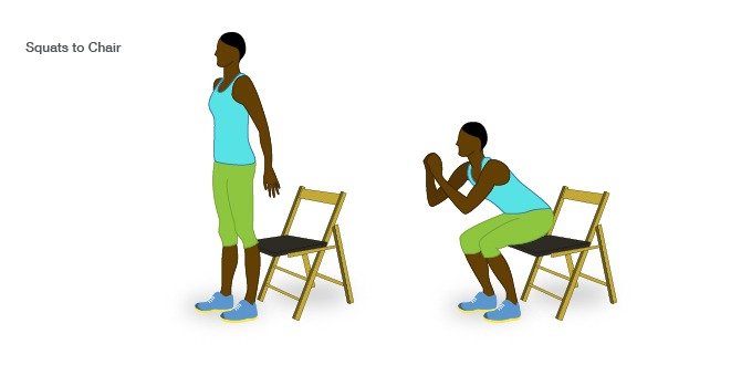Chair Squats-100 chair squats
