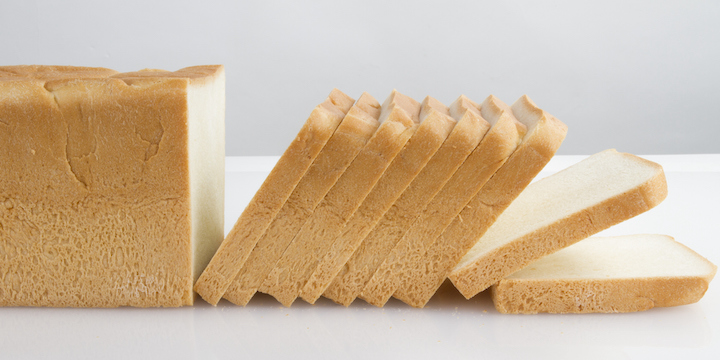 toast bread and slice white carbohydrate