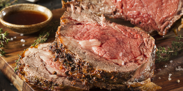 Homemade Grass Fed Prime Rib Roast high fat meat