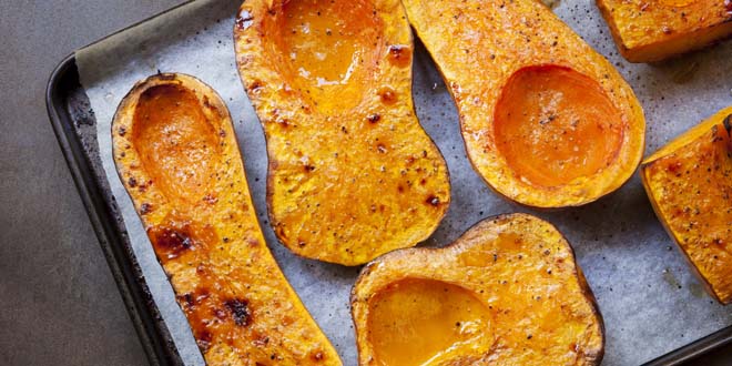 Roasting Butternut Pumpkin for Soup squash