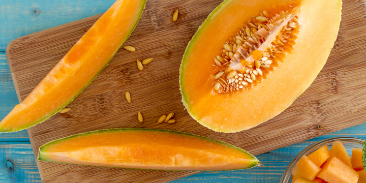 Fresh organic cantaloupe melon