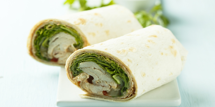Chicken wraps Turkey wrap