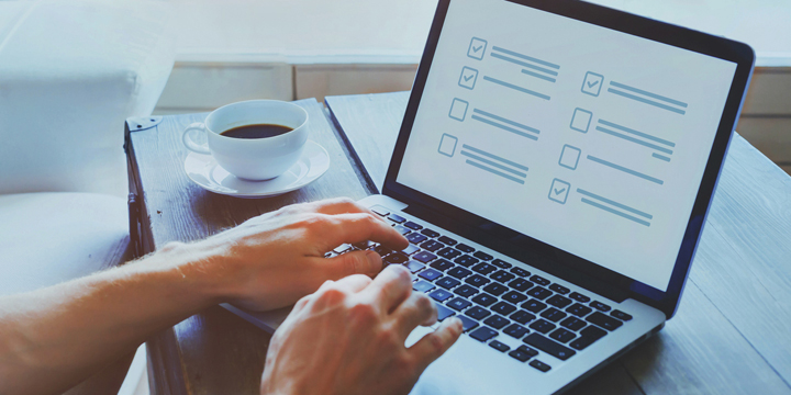filling form online, questionnaire survey